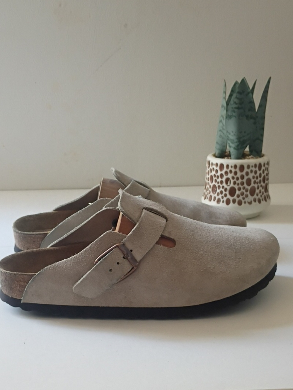 Birkenstock Boston Suede Clogs Suede Leather Size 39 (US Women's 8)